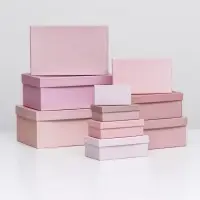 Набор коробок 10 в 1 &laquo;Пудра&raquo;, 30 х 19 х 13 - 12 х 6,5 х 4 см