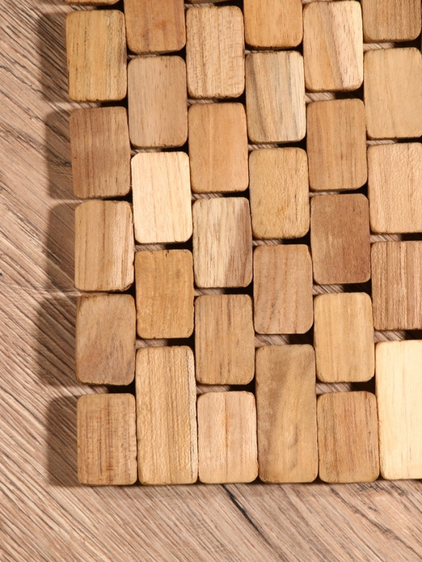 Коврик из тикового дерева, 30х20х0,7 см