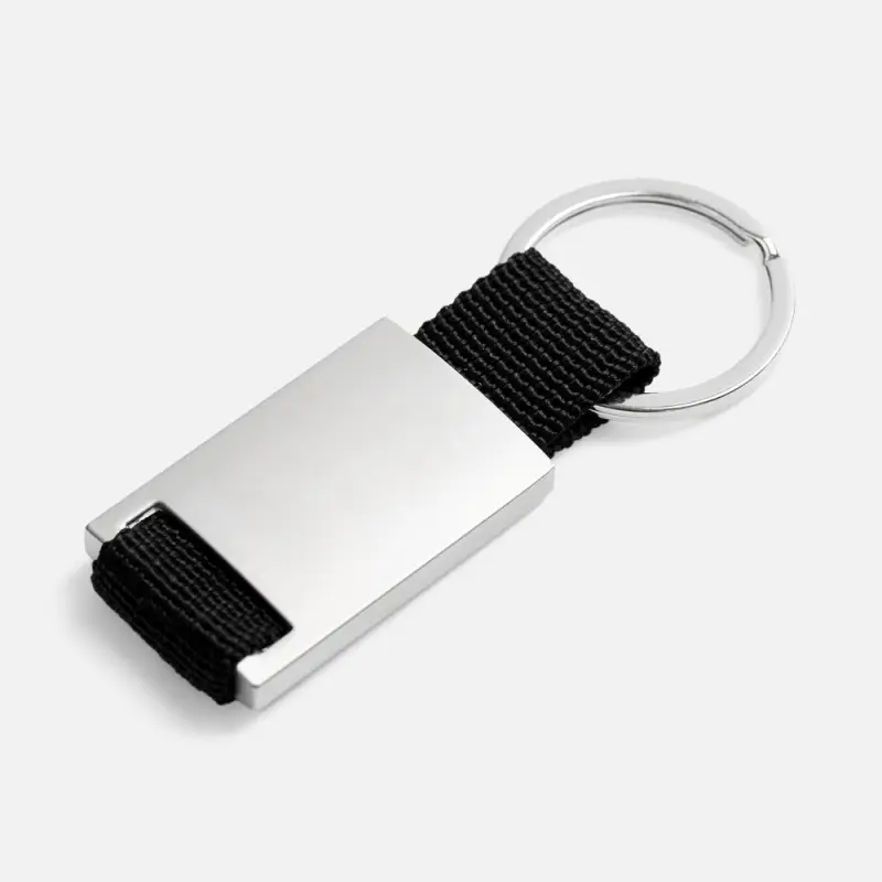 Брелок Inlet с тканевой вставкой, черный