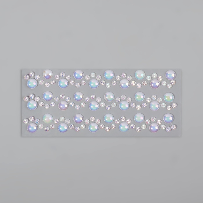 Жемчуг самоклеящийся &laquo;Ассорти&raquo;, с голографией, 125 шт на листе