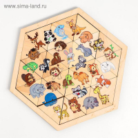 Пазл деревянный &laquo;Зверюшки. Занимательные треугольники&raquo;