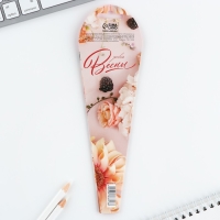 Ручка шариковая синяя паста 1.0 мм &laquo;8 марта&raquo; хризантема с лентами