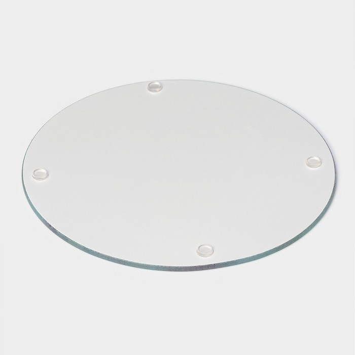 Доска разделочная стеклянная Доляна &laquo;Цветы&raquo;, d=20 см