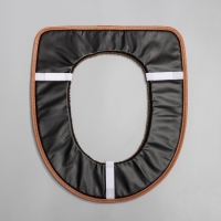 Чехол на сиденье для унитаза на липучках Доляна &laquo;Плюш&raquo;, 34&times;40 см, цвет МИКС