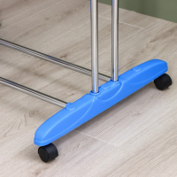 Сушилка для белья напольная 3-х уровневая Доляна, 75(126)&times;64&times;170 см, рабочая длина 16 м, на колёсах, нержавеющая сталь