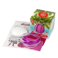 Набор для творчества &laquo;Ёлочная игрушка своими руками: Медальон&raquo; розовый, EVA
