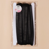 Резинка для бретелей, блестящая, 10 мм, 10 &plusmn; 0,5 м, цвет чёрный