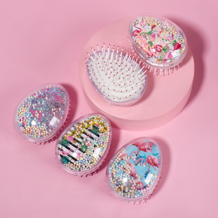 Расчёска - шейкер, 5,5 &times; 9 см, рисунок МИКС