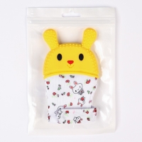 Прорезыватель-рукавичка &laquo;Зайка&raquo;, цвет красный/желтый, Крошка Я