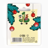 Значок новогодний &laquo;Новый год: настроение ТОП&raquo; 2,8 х 4см