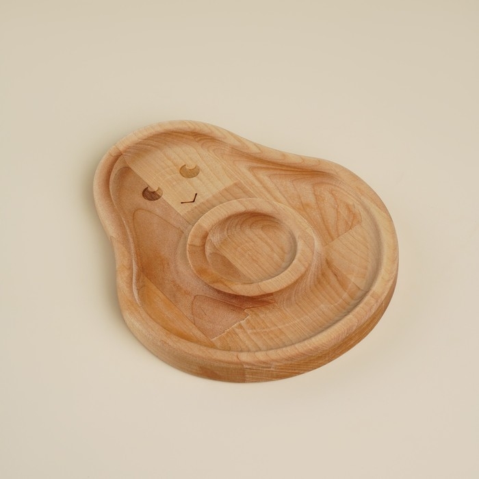 Менажница детская из берёзы Sima-Land Home Avocado, 20&times;16,5&times;1,8 см