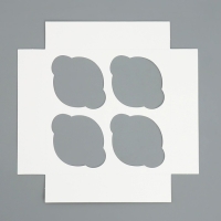 Коробка для капкейков складная с двусторонним нанесением &laquo;Снегири&raquo;, 16 х 16 х 10 см, Новый год