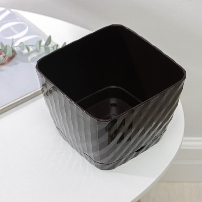 Горшок с поддоном &laquo;Классика&raquo;, 4,5 л, цвет шоколадный