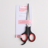 Ножницы парикмахерские с упором, лезвие &mdash; 7,5 см, цвет чёрный/красный