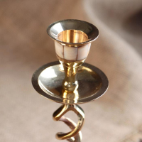 Подсвечник на 1 свечу "Спираль" с перламутром 20,5 см