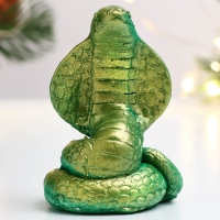 Новый год. Символ 2025. Фигура "Змея Гидра" светло-зеленая, 5х5см