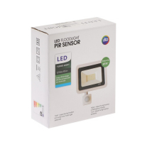 Прожектор светодиодный, 30 Вт, 2700 Лм, 6500К, Датчик движения, IP66