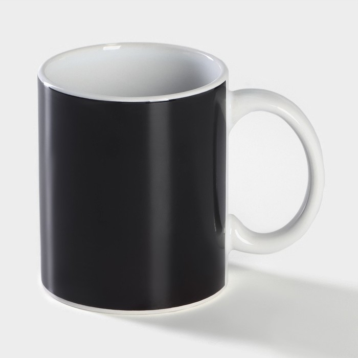 Кружка - хамелеон керамическая Доляна &laquo;Огонь&raquo;, 350 мл, цвет чёрный