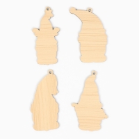 Ёлочная игрушка новогодняя , 4 шт, набор, гномики