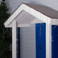 Гирлянда &laquo;Бахрома&raquo; 4 &times; 0.6 м, IP44, прозрачная нить, 180 LED, свечение мульти, 8 режимов, 220 В