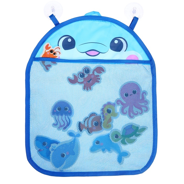 Игровой набор для ванной &laquo;Морской мир&raquo;, сетка для хранения, игрушки