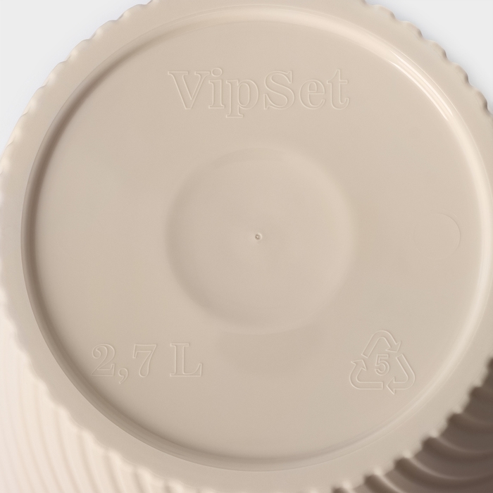 Кашпо для цветов со вставкой &laquo;Луи&raquo;, 2.7 л, цвет кремовый