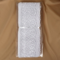 Кружево на сетке, 105 мм &times; 11 &plusmn; 1 м, цвет белый