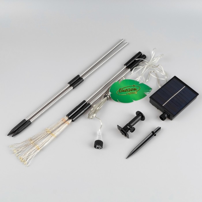 Садовый светильник на солнечной батарее &laquo;Одуванчики&raquo; 2 шт., 78 см, 160 LED, свечение тёплое белое