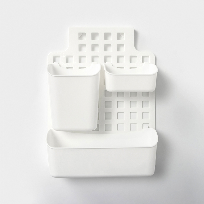 Корзина для хранения подвесная с контейнерами, 29&times;9,5&times;38 см, цвет белый