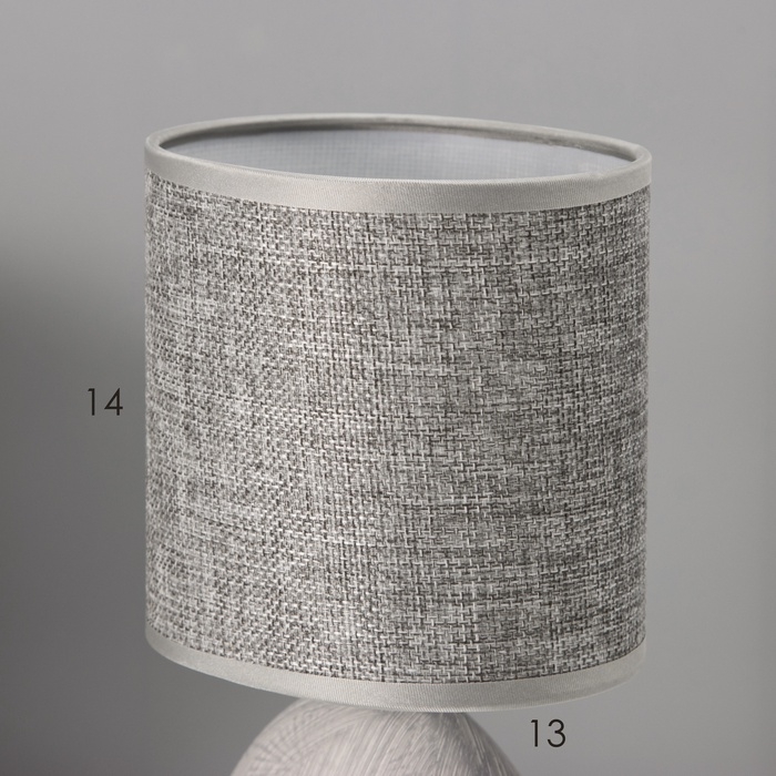 Настольная лампа с абажуром RISALUX &laquo;Фиесс&raquo;, Е14, 40 Вт, серый, 13&times;13&times;27 см