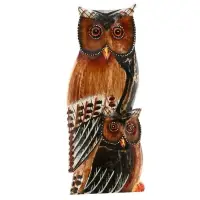 Панно "Пара сов" дерево 13,5х1,5х33 см