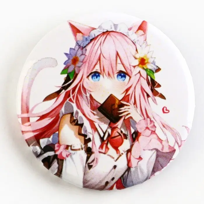 Значки закатные &laquo;Аниме девочки&raquo;, 38 мм, МИКС