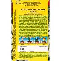 Семена цветов Астра Пиноккио белая  Цветущий балкон, Ц/П,0,05 г