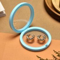 Подставка для украшений &laquo;Круг&raquo;, 11*11*4,5 см, цвет голубой