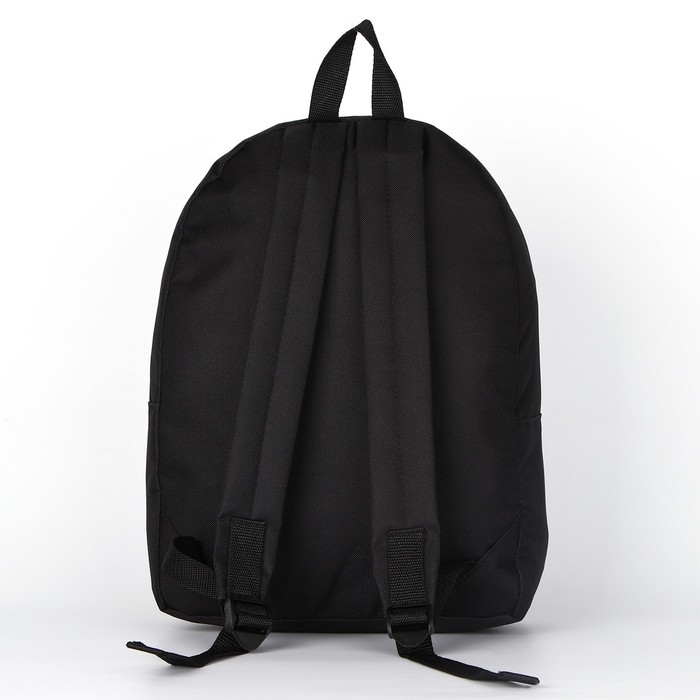 Рюкзак школьный текстильный &laquo;Булавка&raquo;, с карманом, 27х11х37, цвет чёрный