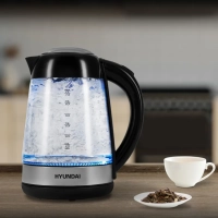 Чайник HYK-G3803 1,7л 2200Вт черный (стекло)