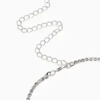 Набор 2 пред-а: серьги, колье "Вечерний шик" лепестки, цвет бело-тёмно-синий в серебре