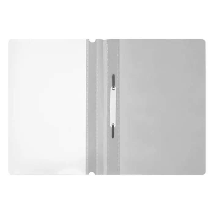 Папка-скоросшиватель Calligrata, А4, 180 мкм, серая, прозрачный верх