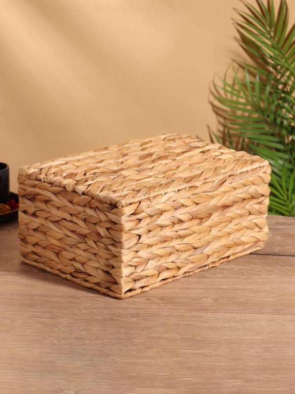 Корзина плетеная 31x21x14 см, водный гиацинт