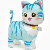Воздушный шар фольгированный 22" &laquo;Голубая кошка&raquo;, фигура под воздух