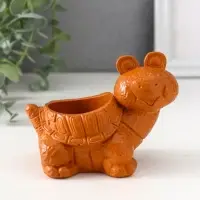 Фигура с подставкой для мелочей &laquo;Черепаха&raquo;, 7.5&times;10&times;6 см, красная глина
