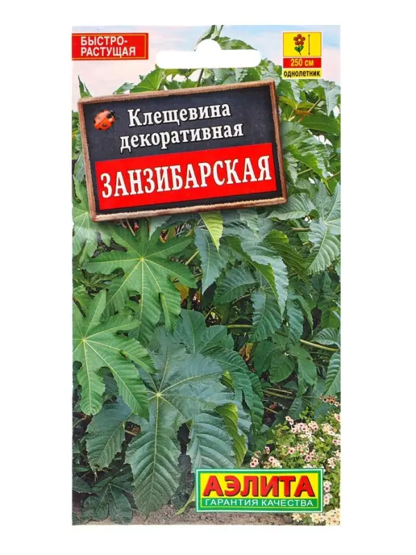 Семена цветов Клещевина Занзибарская , Ц/П,2 г