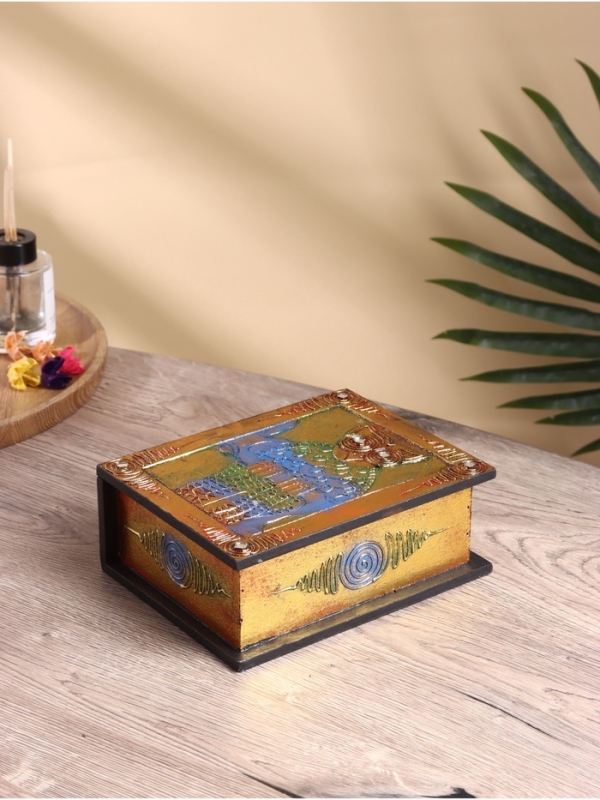 Шкатулка резная МДФ "Сова", 15х19х7,5 см