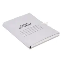 Папка для бумаг А4 на завязках Calligrata, до 200 листов, немелованный картон, 320 г/м2, белая