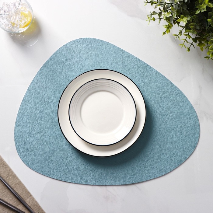 Салфетки сервировочные на стол Доляна &laquo;Тэм&raquo;, 44&times;35 см, 4 шт, цвет голубой