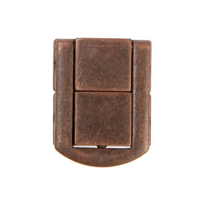 Замок-защелка на ящик ZM01, 3.2&times;2.5 см, цвет медь