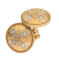 Крючок для штор CAPPIO KS033, d=98 мм, цвет золото с серебром, 2 шт