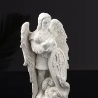 Фигура "Архангел Михаил" 14х9х4 см, натуральный гипс