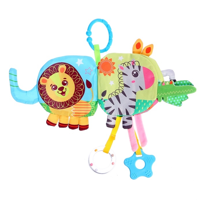 Мягкая книжка - подвеска с прорезывателем &laquo;Слоник&raquo;