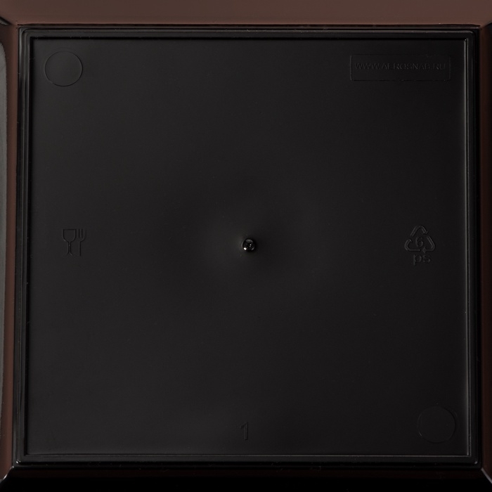 Тарелка пластиковая одноразовая, 17,2&times;17,2 см, квадратная, глубокая, МИКС